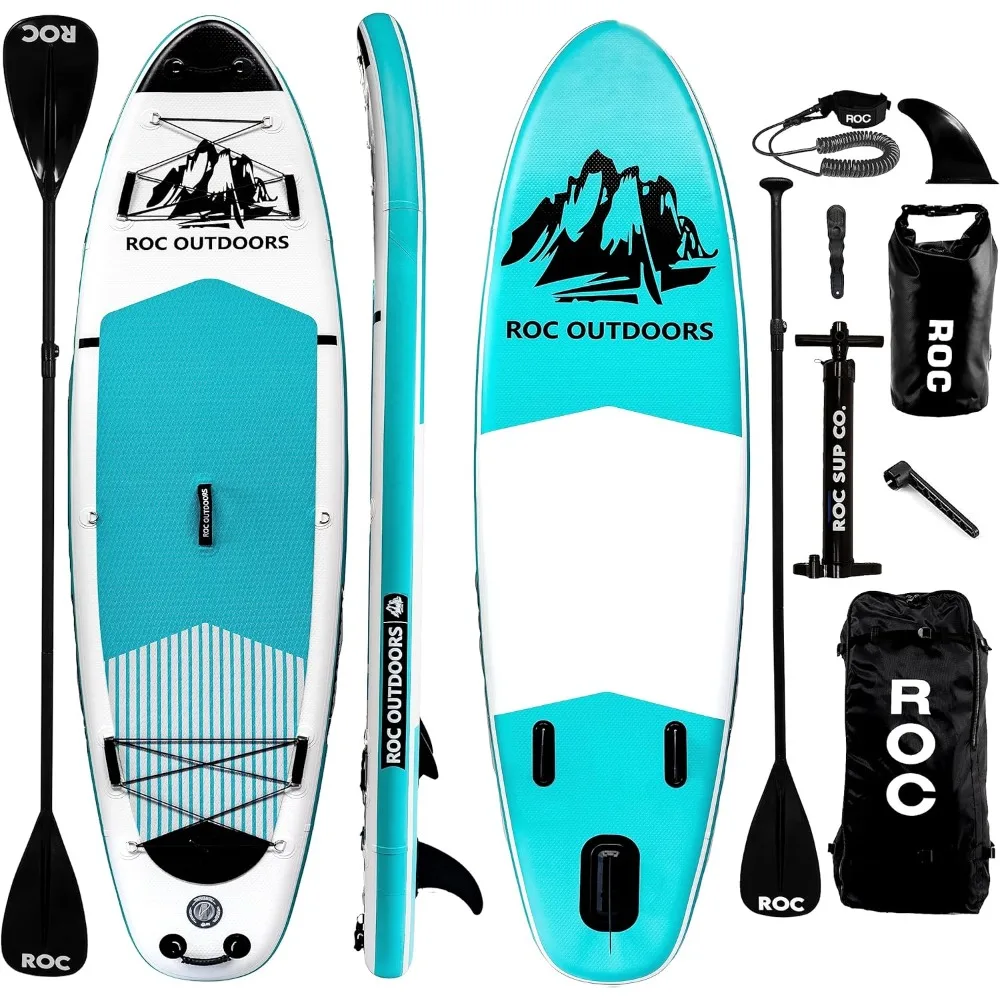 

Inflatable Stand Up Paddle Boards 10 ft 6 in with Premium SUP Paddle Board Accessories, Wide Stable Design