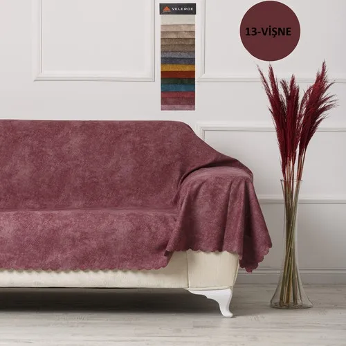 Velerde Home vessel Cherry Outsize Size Kollarınıda Covering Double Sided Sofa Bed Seat Cover Throw