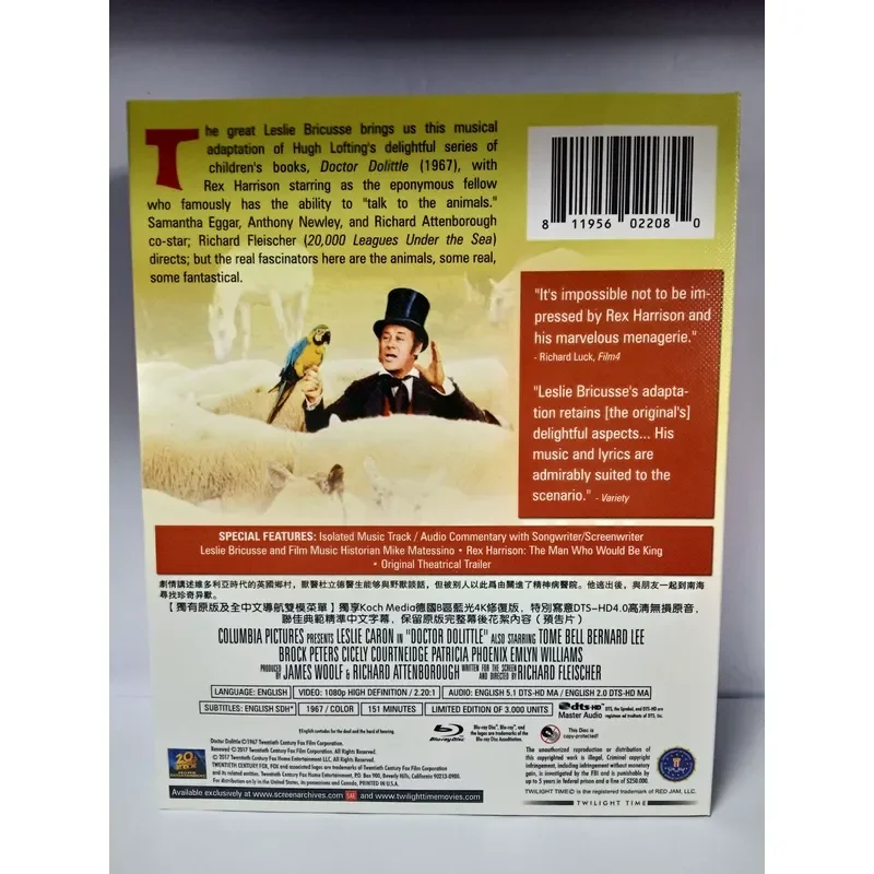 Doctor Doolittle 1967 Classic Film Adaptation Blu-ray Full Version
