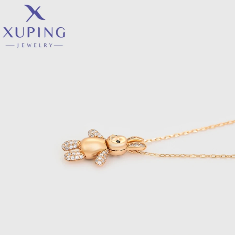 Xuping Jewelry New Fashion Style Animal Shape Gold Color Chains Necklace for Women Schoolgirl Christmas Party Gifts X000682926