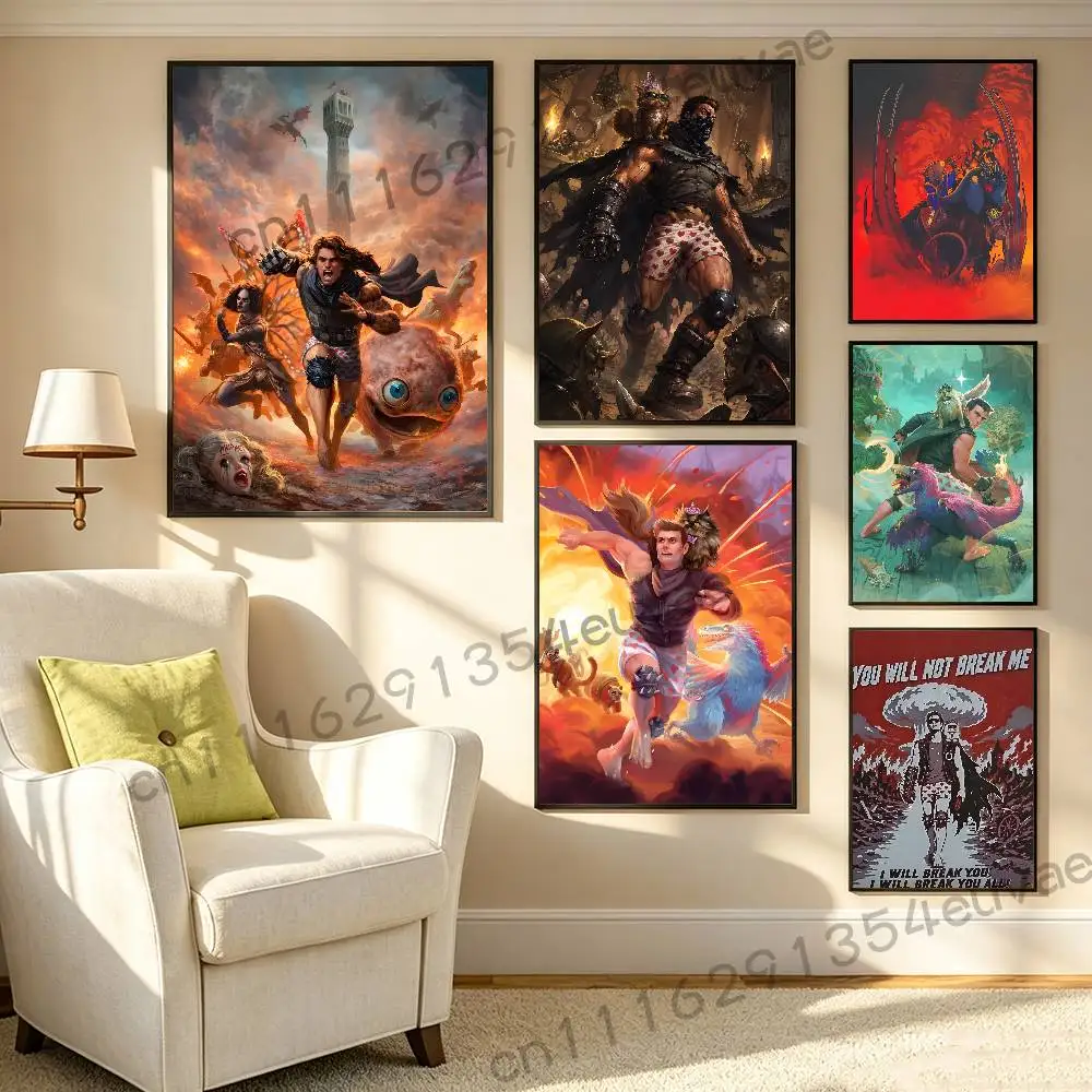 Novel D-Dungeon C-Crawler C-Carl Poster For Wall Prints for Living Room Bedroom Office Home Decoration Gift
