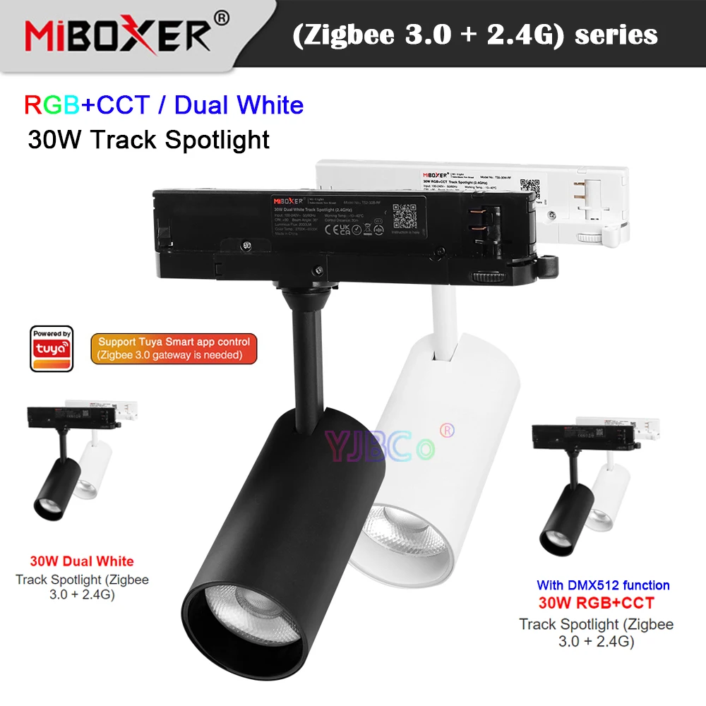 

Miboxer Zigbee 3,0 2,4G Радиочастотный пульт дистанционного управления 30 Вт RGBCCT/двойной белый цвет фототропический телефон приложение CCT прожектор 110 В 220 В потолочный светильник