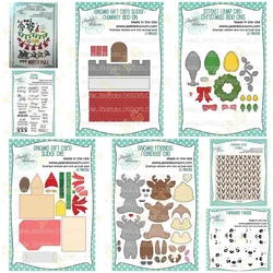 Gnome Gift Card Slider Christmas Add Ons Metal Cutting Dies Silicone Stamps Stencil Scrapbook Embossed Paper Card Album Craft