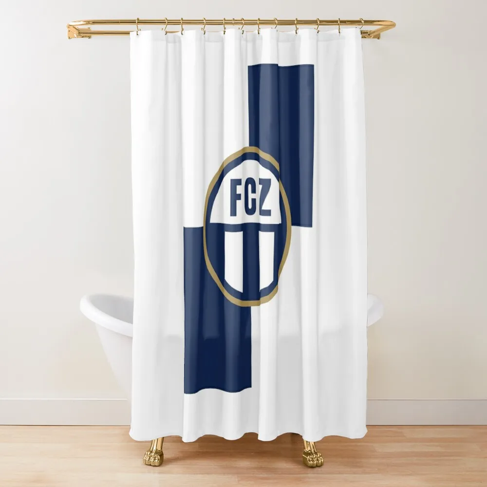 

Fussballclub Zrich Shower Curtain Waterproof Fabric Bathroom Bathroom Shower Set Modern Accessory Bathrooms Curtain