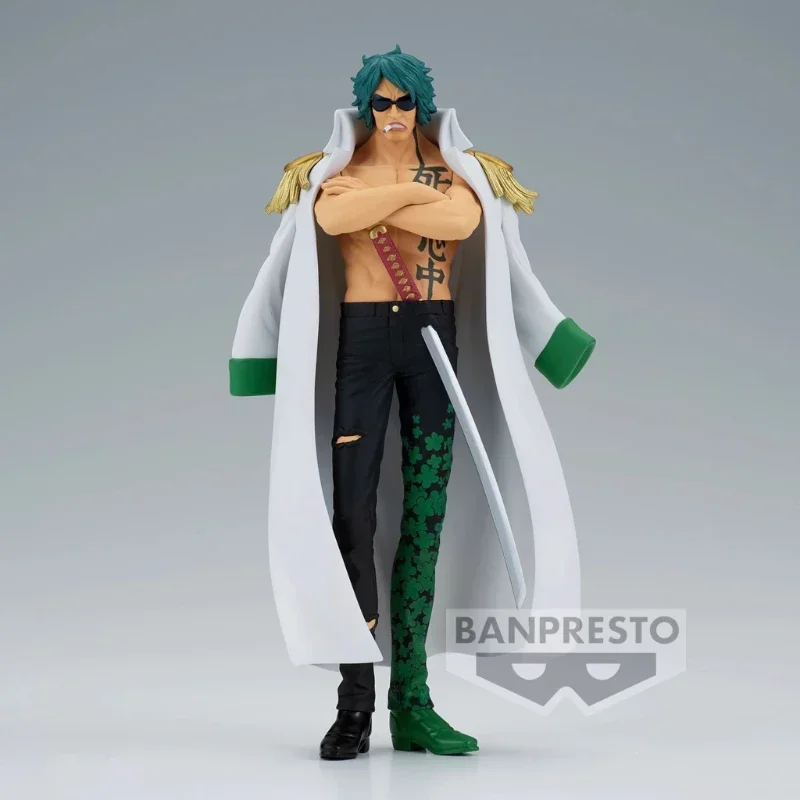 In Stock Original Anime DXF One Piece Aramaki Green Bull Bandai Action Figure Toys 17cm Banpresto PVC Model Gift