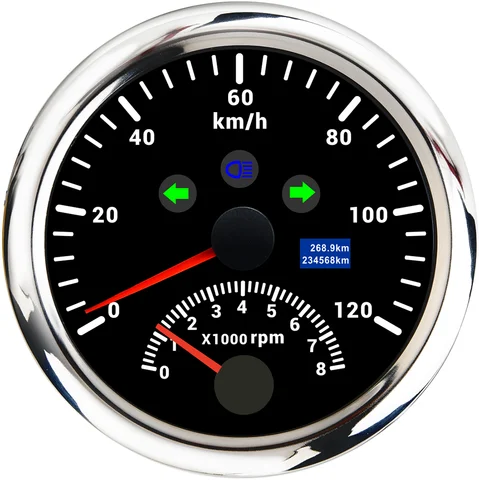 85 мм цифровой автомобильный грузовик лодка GPS спидометр 0-200 км/ч 0-120 км/ч измеритель скорости тахометр 8000 об/мин для морского квадроцикла 9-32 В