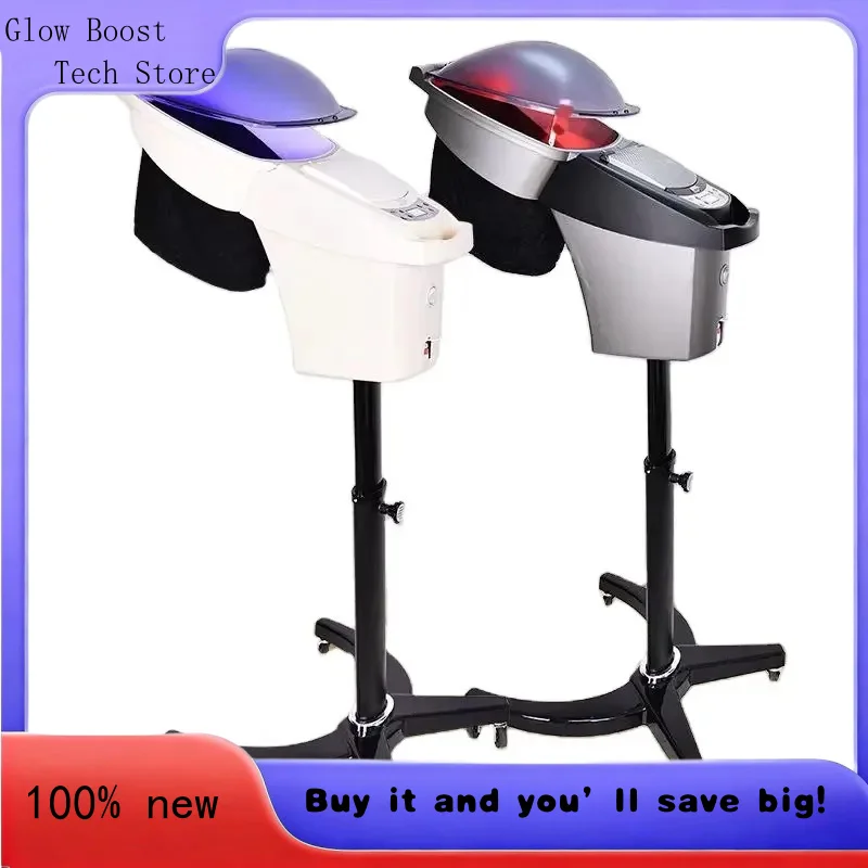 

Glow Hair Steamer With Headcap 800W Spa Salon Micro Mist Hair Steamer Hot Cold Fog Hair Care