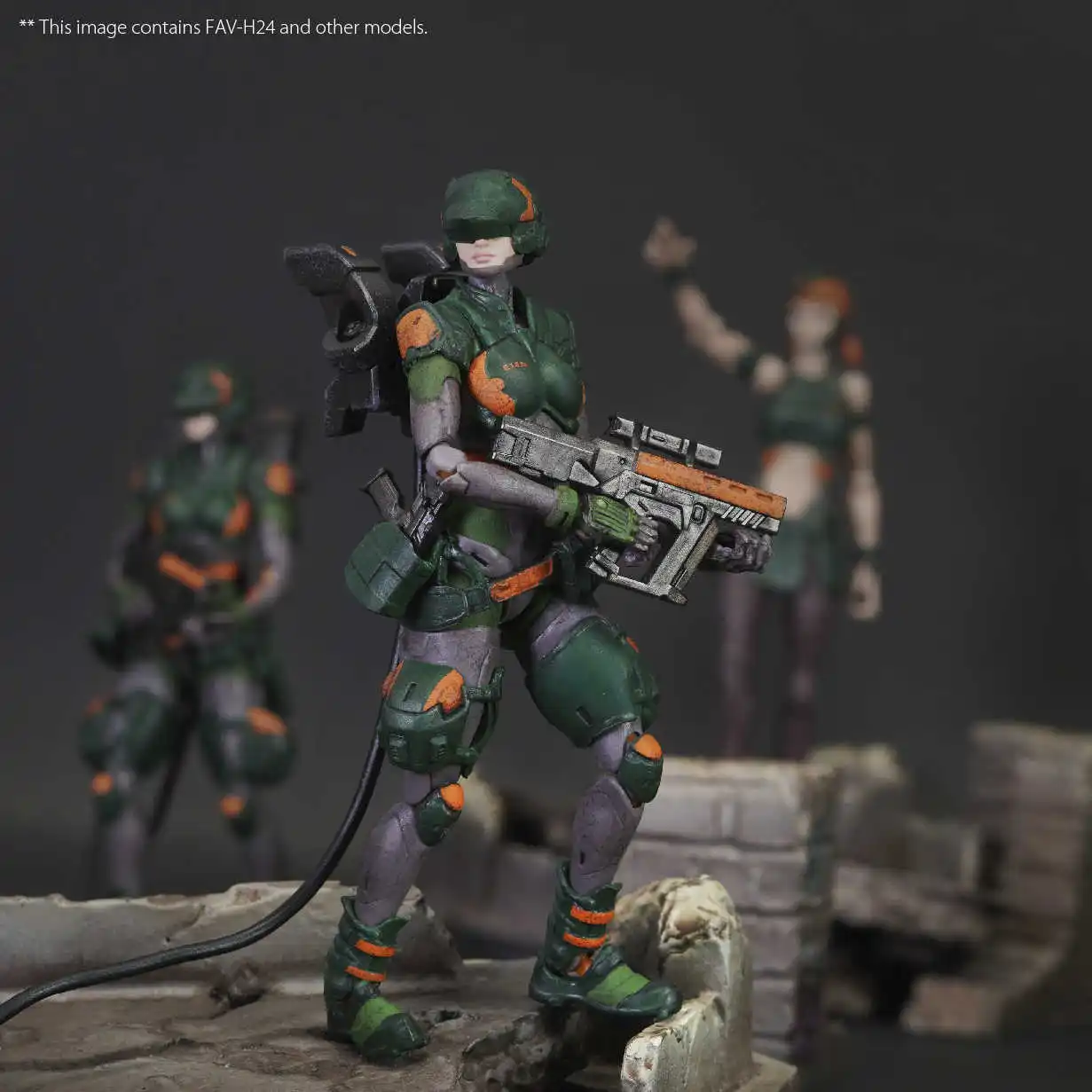 Acid Rain War 1/18 Scale Female Soldier FAV-H24 E-12m FAV-H25 Ella Full Set 3.75-inches Action Figure Model Gifts Collecion