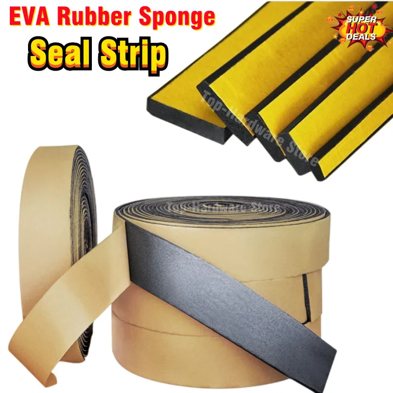 10เมตร Strong กาวยาง EVA ฟองน้ำเทปฉนวนอะคูสติกโฟมกันกระแทก Sealant Strip Gap ซีลปะเก็น