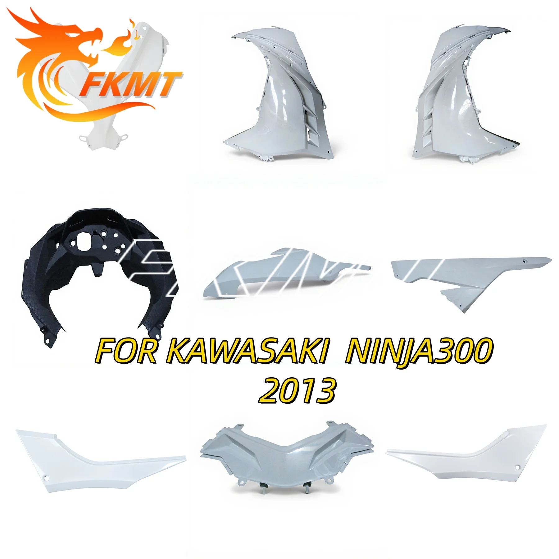 For Kawasaki For Ninja 300 2013 2014 2015 Custom Painted Motorbike Gas Tank Side Panel Cover Fairing Panel cover Case