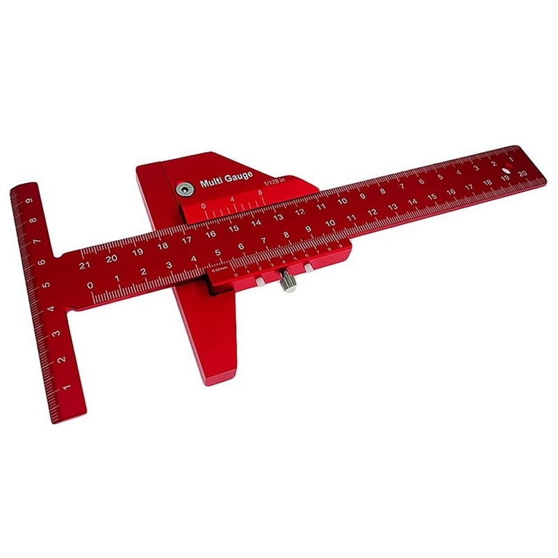 

Woodworking Scribe Metric Inch Aluminum Alloy T Ruler Scribing Marking Gauge Measuring Tool Woodworking Tool