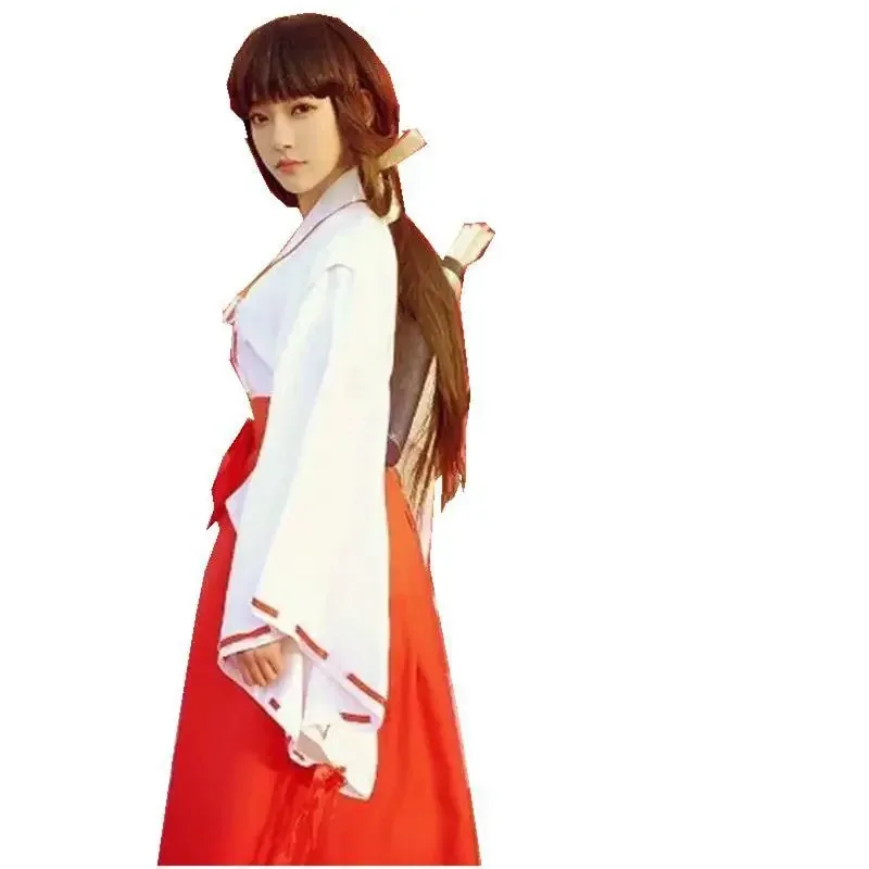 أنيمي تأثيري حلي إينوياشا الساحرة كيكيو يهوا Kawaii ثوب الكيمونو الياباني مجموعة لطيف السيدات هاكاما حزام علوي القوس دعوى القماش VPb ؛ 4.f'7