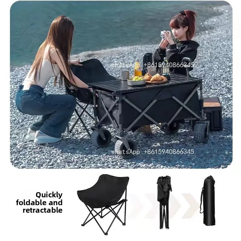 Moon chair is simple and lightweight, thickened and bold, portable picnic camping  camping essential supplies, folding chair