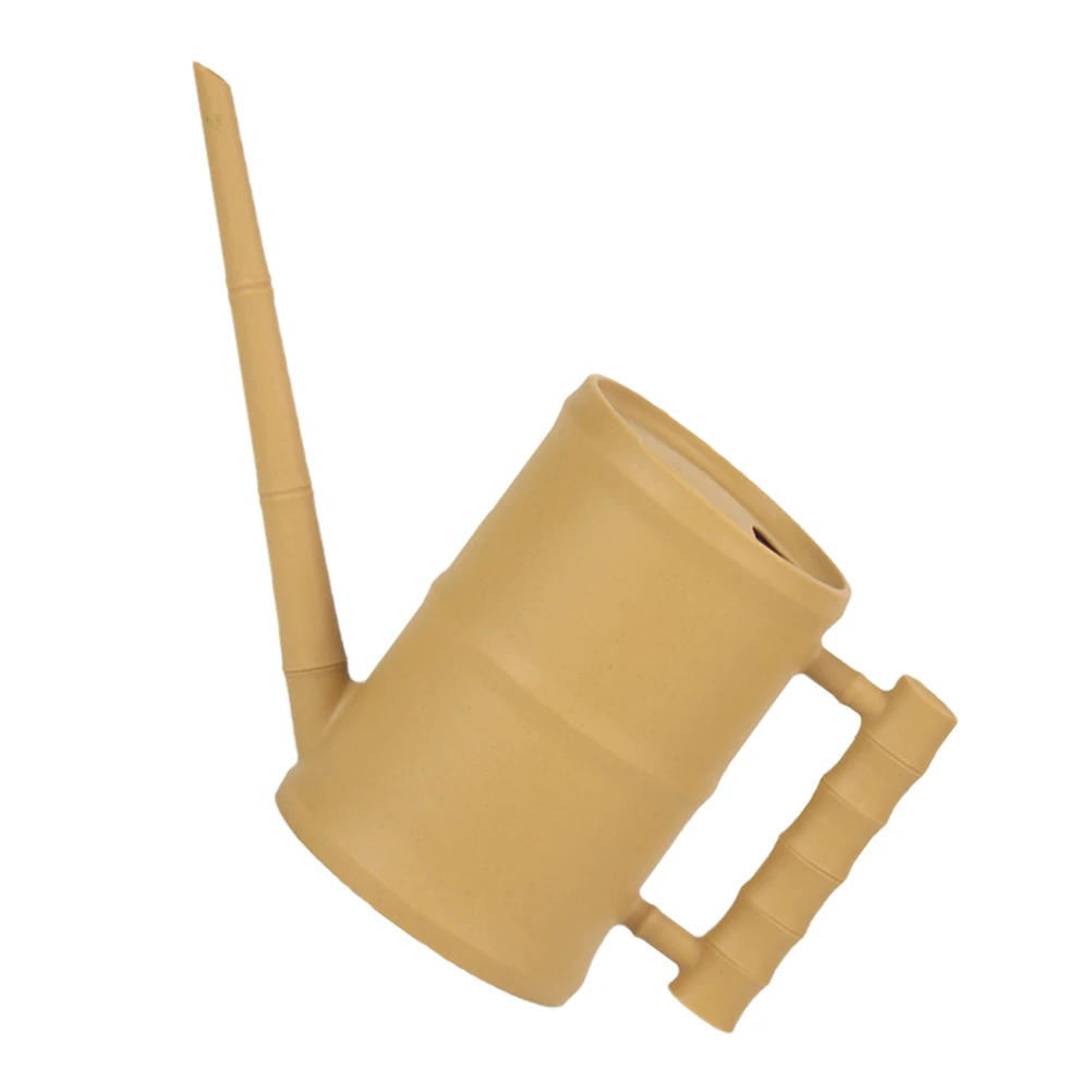 

Retro Bamboo Style 1.6L Large Capacity Long Spout Watering Can Vintage PP Material Indoor Outdoor Garden Plants Flower Pot