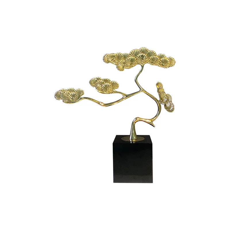 

New Chinese modern light luxury brass ornament, high-end sense living room hotel lucky decoration gifts