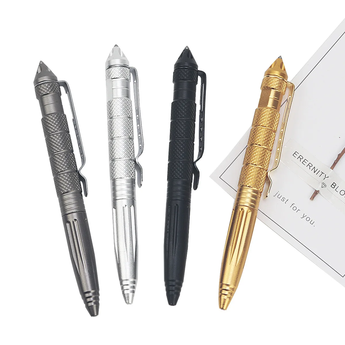 Militärischer taktischer Stift, multifunktional, Aluminiumlegierung, Outdoor, Camping, Sicherheit, Überlebenswerkzeuge, Notfall-Glasbrecher-Stift