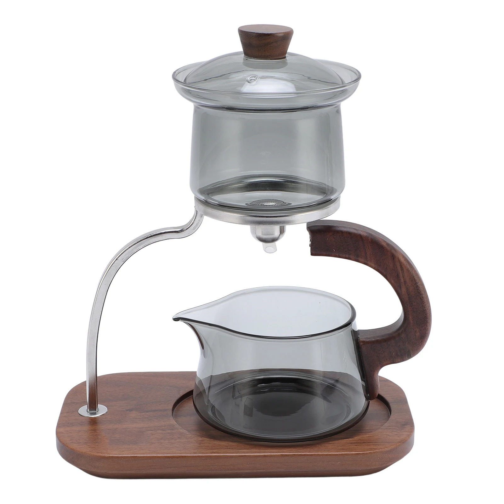 

Glass Tea Pot Set with Lid and Stand Magnetic Water Separation Filter Kungfu Tea Maker for Home Glass Teapot with Filter