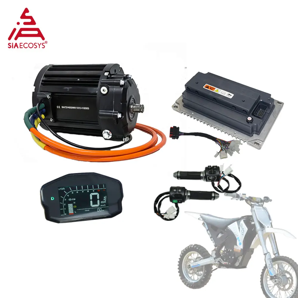 

QSMOTOR QS138 90H V3 with 1:2.35 gear box Rated 4KW 7200rpm Mid Drive Motor Kits with EM200-2SP Controller 200A 600A
