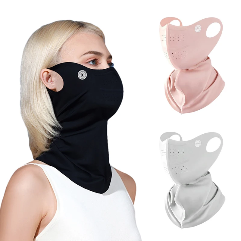 

Summer Breathable Cool Mesh Bandana Men Women Half Face Mask Sunscreen Ice Silk Mask Bicycle Motorcycle Anti-UV Windproof Masks