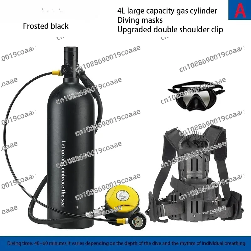 

4L Scuba Tank Diving Oxygen Cylinder Kit Respirator Spair Air Buddy Underwater Diving System 40-60Mins
