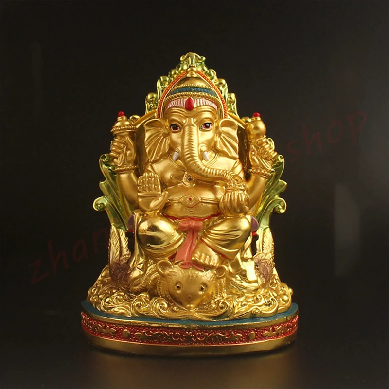 

Elephant Nose God of Wealth, Resin Plated, Elephant Nose God, Home Car God, Tantric God, Exquisite Auspicious Car Decoration