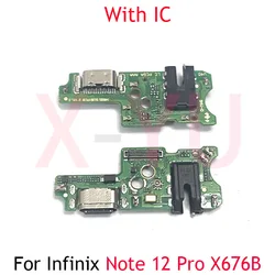 For Infinix Note 12 2023 X676C X676 / Note 12 Pro X676B X676 4G USB Charging Board Dock Port Flex Cable Repair Parts