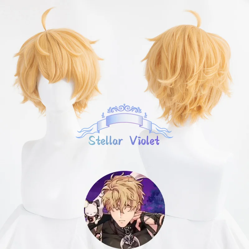 

Game Nu Carnival Quincy Cosplay Wig Orange 30cm Short Heat Resistant Synthetic Hair Halloween Party Anime Wigs + Wig Cap