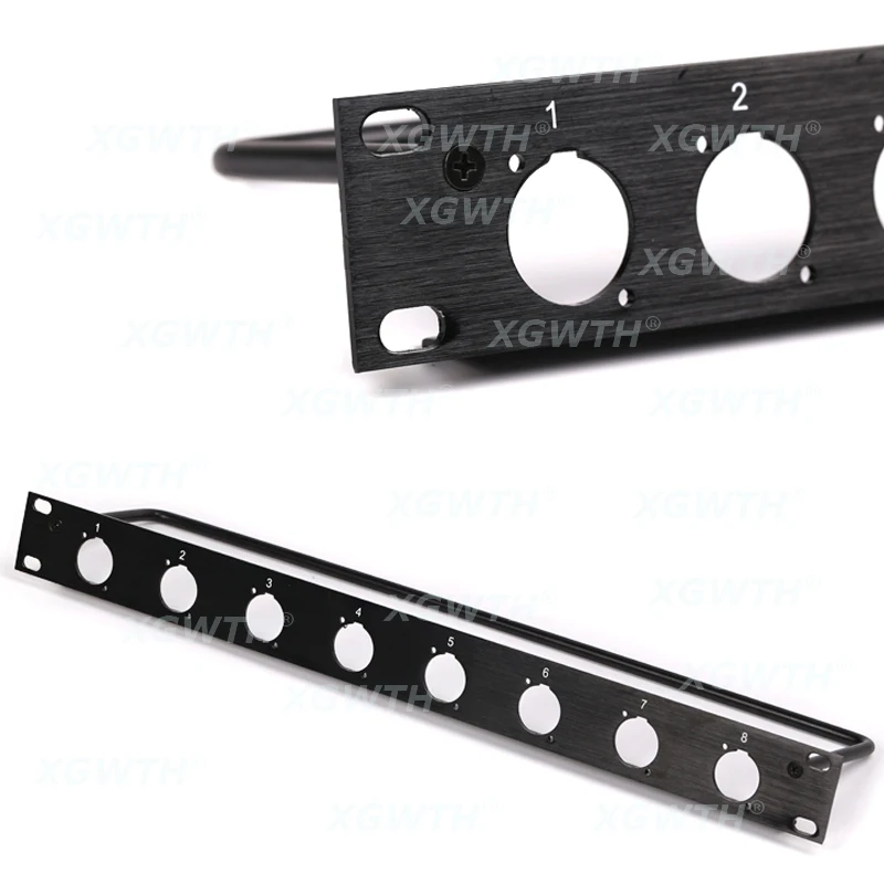 Rack Patch Panel 4 8 12 16 Way Channel 1U Flight Case Mount For XLR Connecctor Male Female Speaker Video Audio Cable Plug 19\