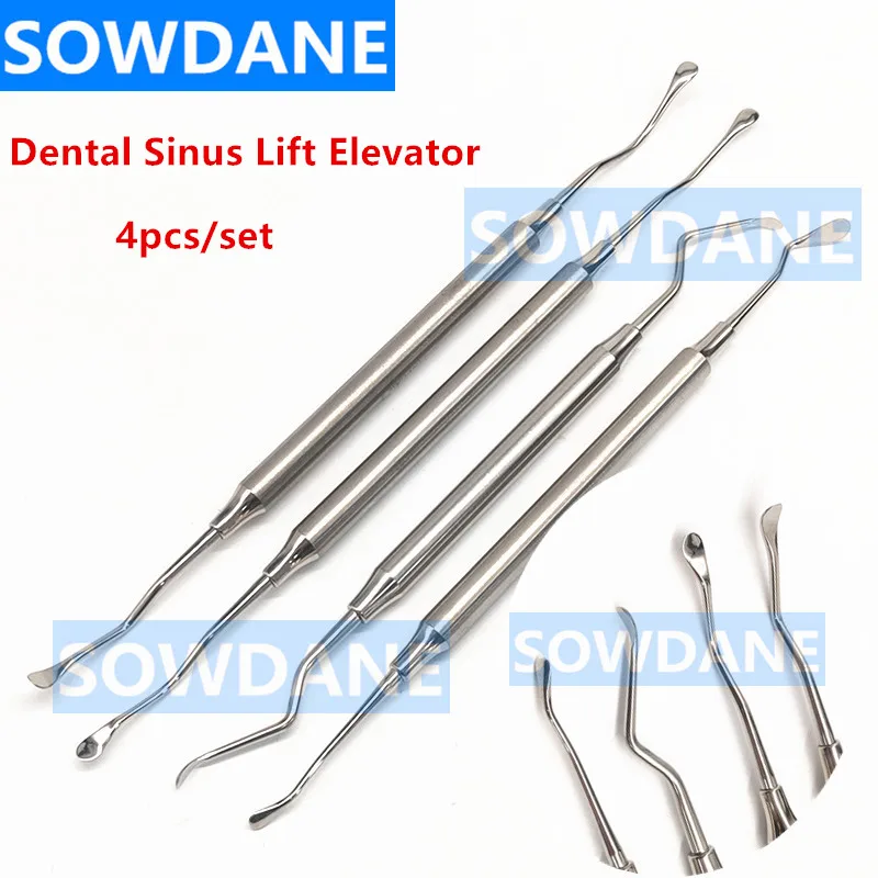 

4pcs/set Dental Implant Sinus Lift Lifting Elevator Double Ends Autoclavable Instrument Tool Stainless Steel