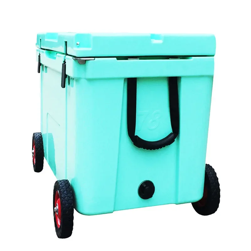 

Heavy duty 78l Plastic trolley ice storage box