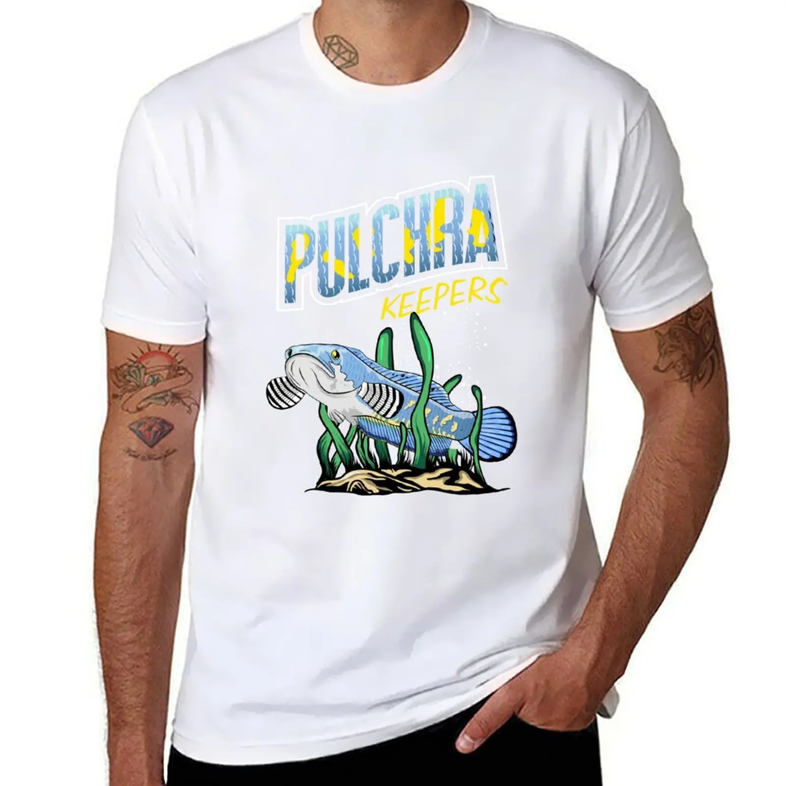 

Channa fish Pulchra Predator Fish Keepers Snakehead Fish T-Shirt t shirt men 100% cotton luxury brand t shirt man plain T-Shirt