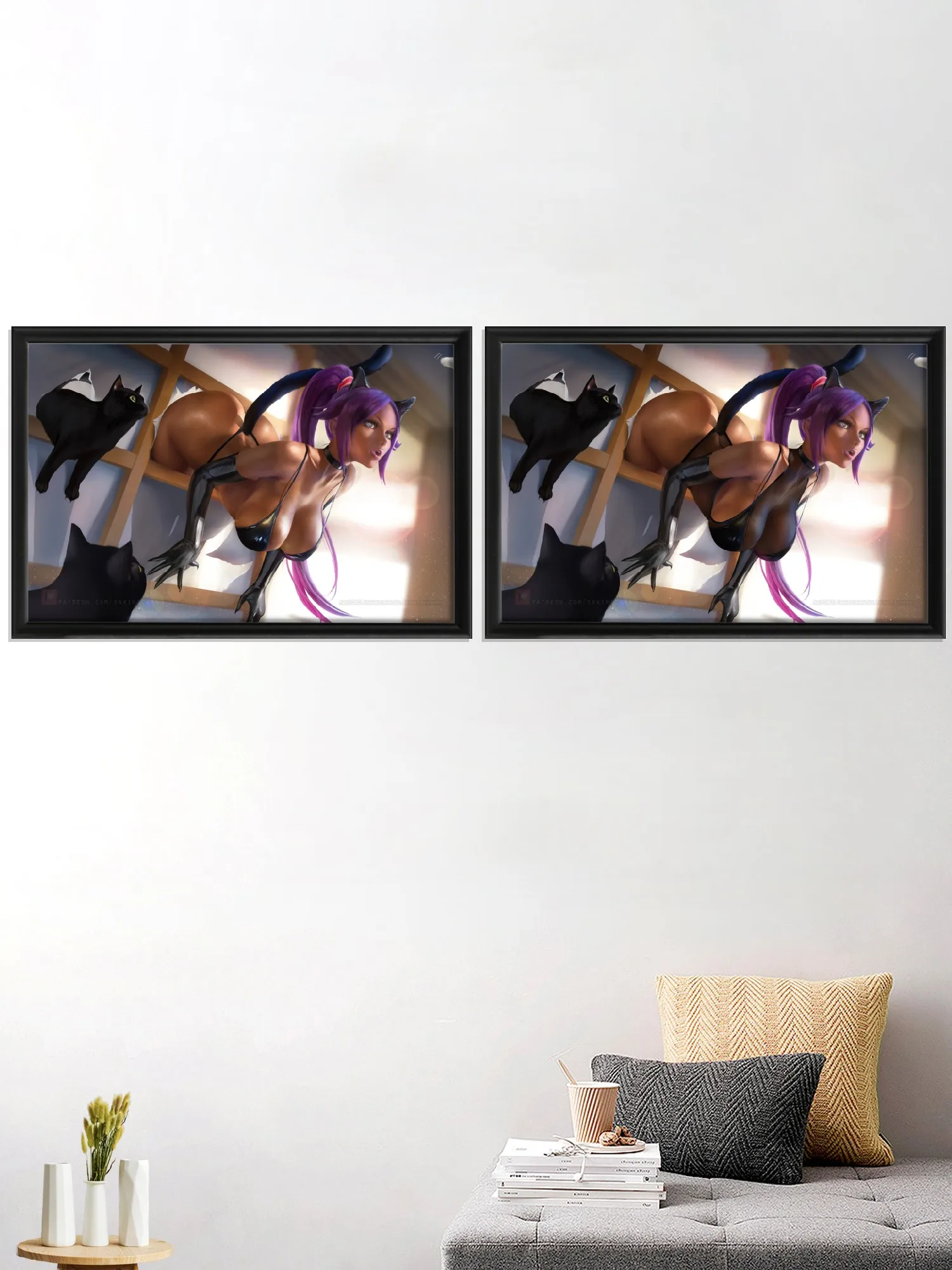 Yoruichi Genshin Impact Game Anime Jinx Sexy Nude Girl Cartoon Frankie Foster Art-Silk-Poster, Picture, Home Decor