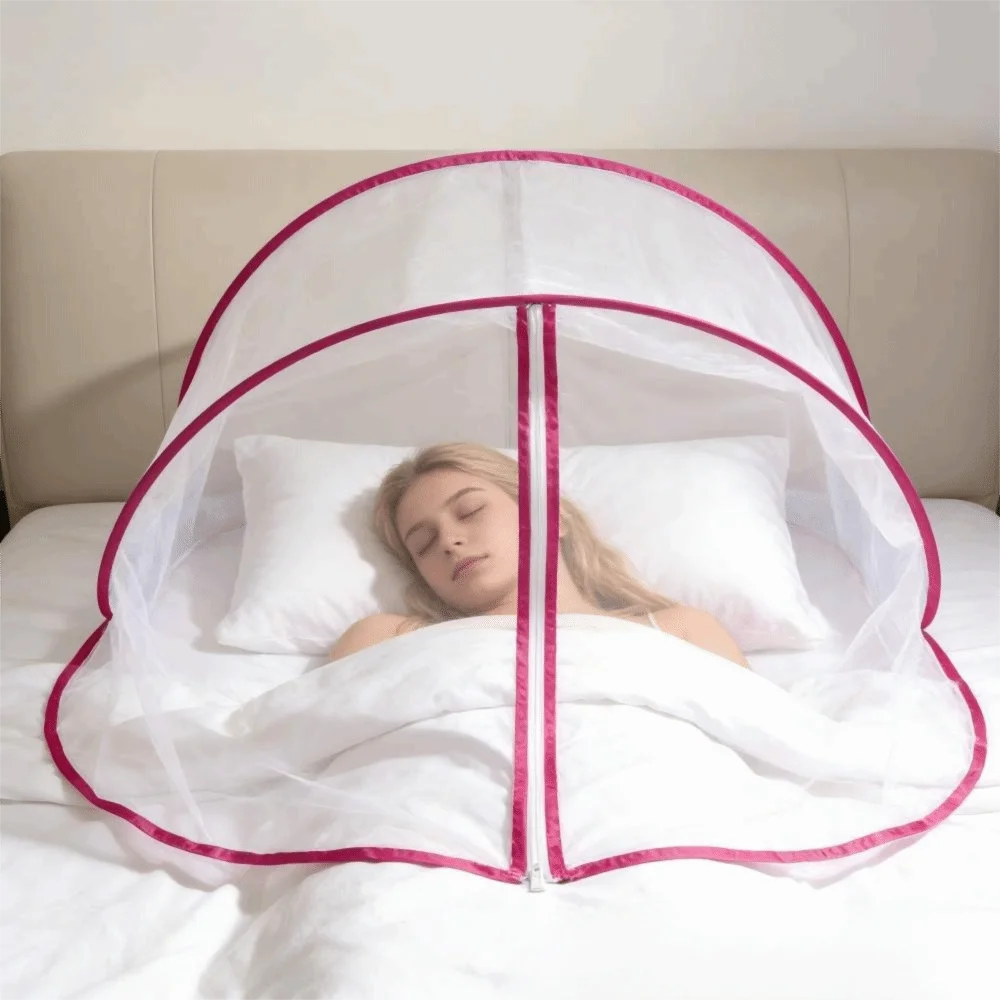 High-Density Mesh Foldable Facial Mosquito Net Pest Control Breathable Anti-Mosquito Head Cover Lightweight Mesh Canopy