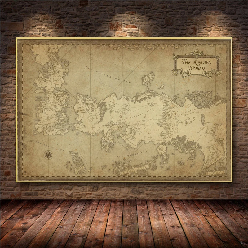 Картина на холсте с изображением известных царств мира, постеры с изображением ТВ-игр и персонажей, Настенная картина для гостиной, домашний декор