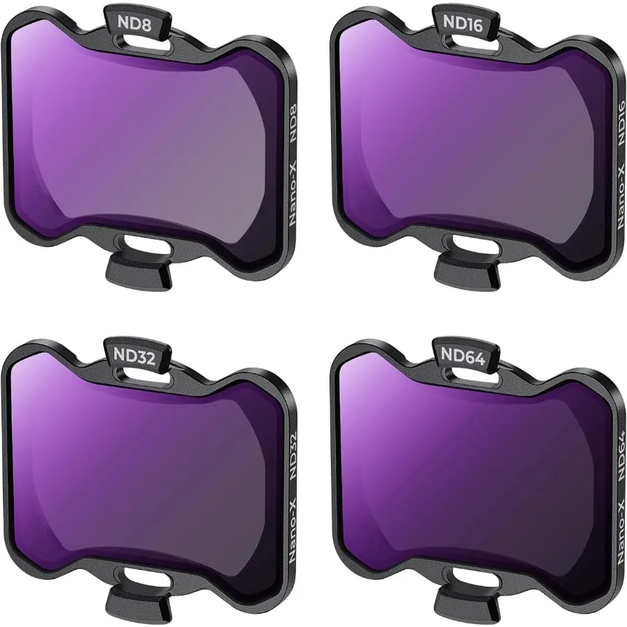 

Upgrade 4Pack ND Filter Kit Drone Lens Accessories, Compatible with DJI Avata 2, ND8/16/32/64 Neutral Density Filters, Multi-Co