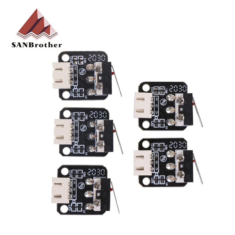 2/5Pcs 3D Printer Accessories X/Y/Z Axis End Stop Limit Switch 3Pin N/O N/C Easy to Use Micro Switch for CR-10 Series Ender-3