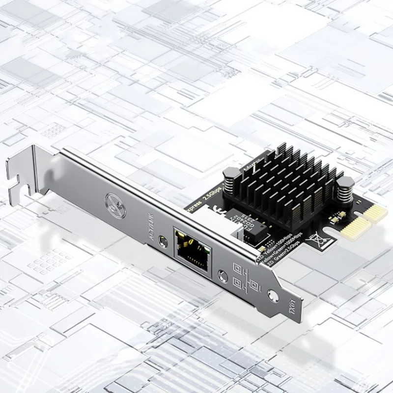 

Lan Card DTECH RJ45 PCI-Ex4x8 10/100/1000/2500 Мбит/с Realtek 8125b Чип PCI-E до 2,5-гигабитной сетевой карты