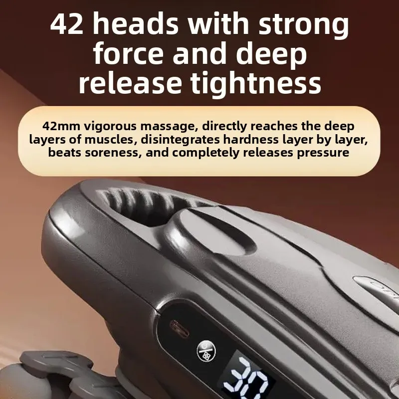 تدليك العلامة التجارية 42 رئيس المهنية فآسيا بندقية الكهربائية العميق سترايك الاسترخاء العضلات الكتف الرقبة الخصر الساق الجسم العمود الفقري مدلك
