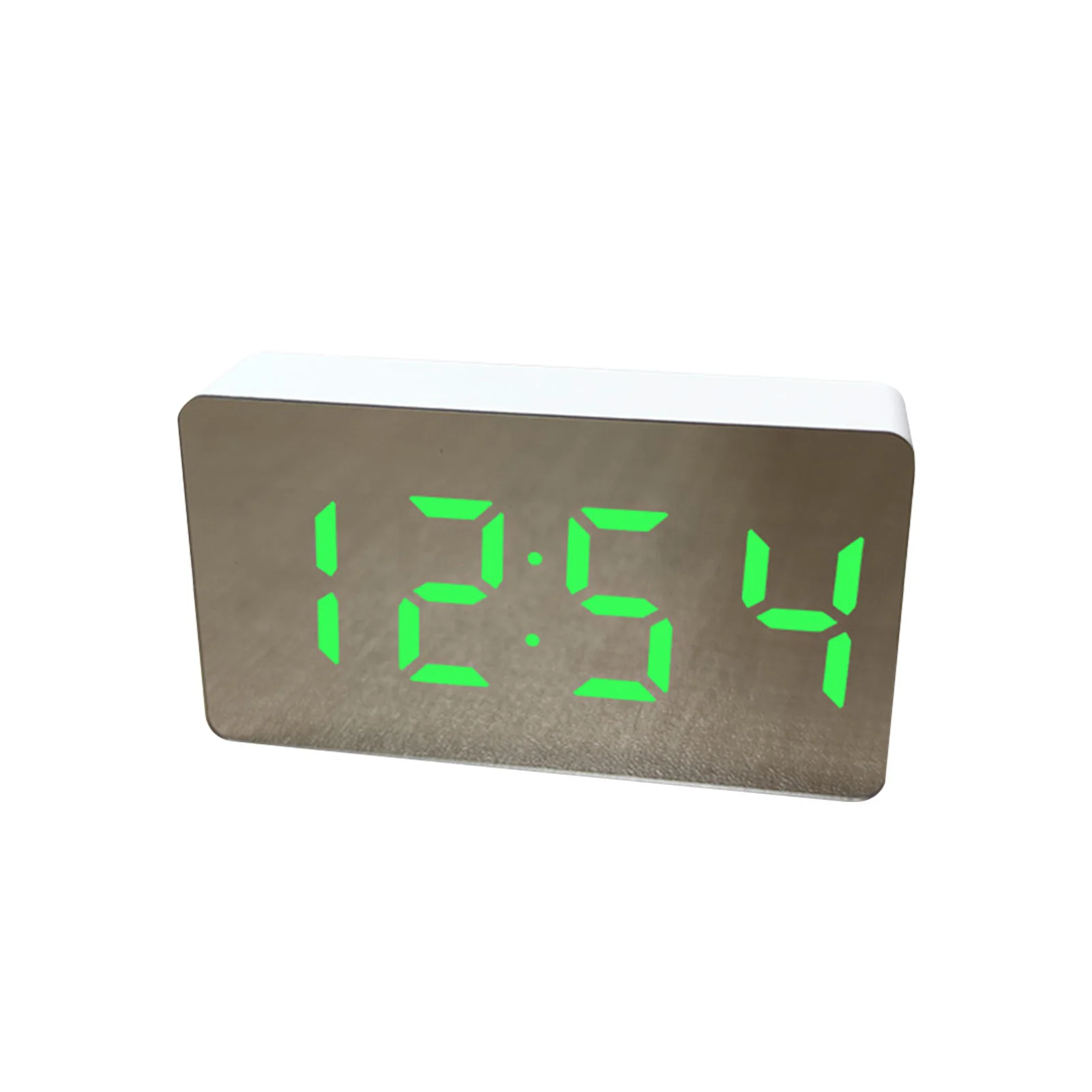 Table Home Car Mini Snooze Dimmable Digital Clock Calendar Modern Wake Up LED Mirror Electronic Desktop Alarm Time Temperature