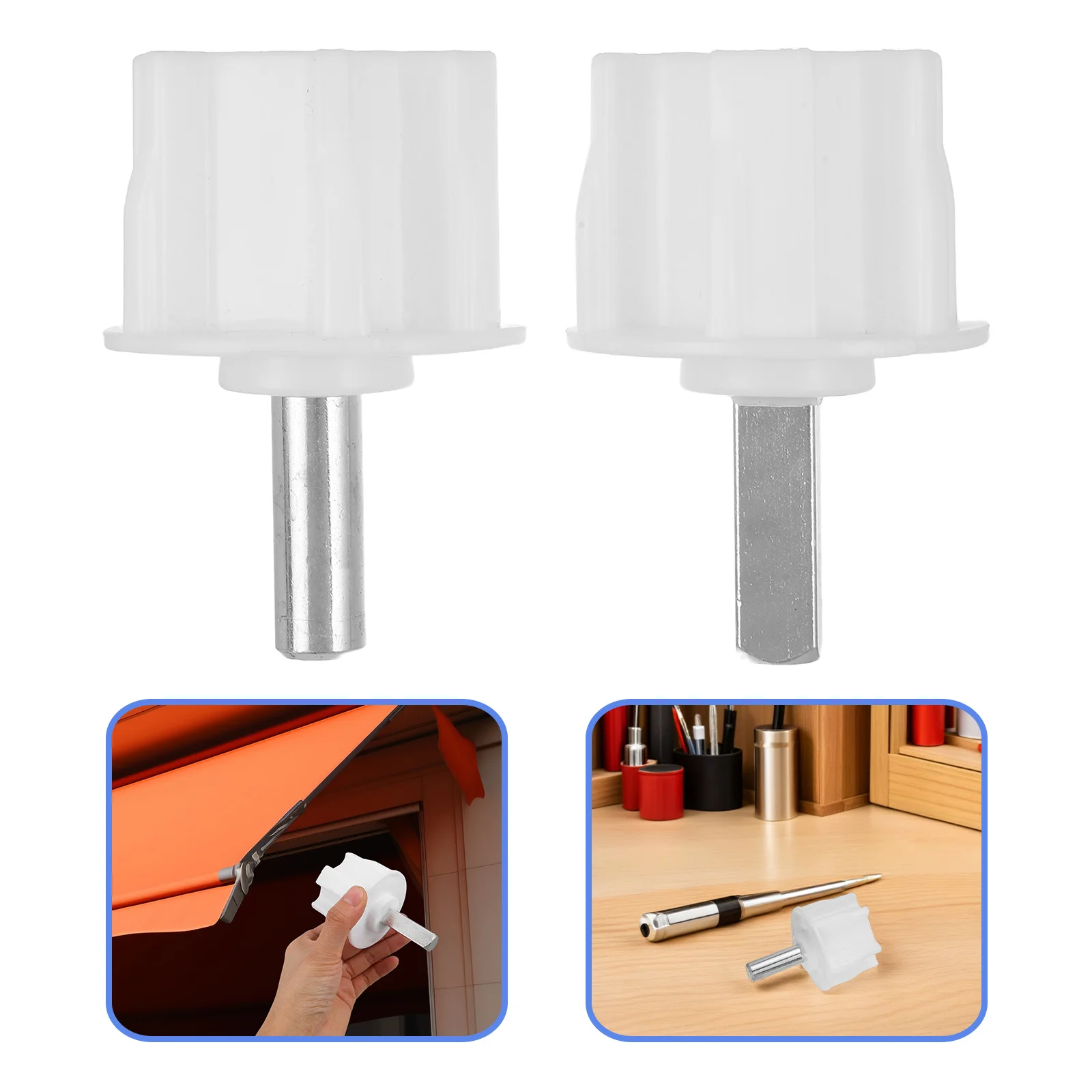 

2Pcs Awning Crank Shaft Adapter 65Mm Sunshade Hardware Adapter Wind Resistant Canopy Accessories for Balcony Garden Shelter
