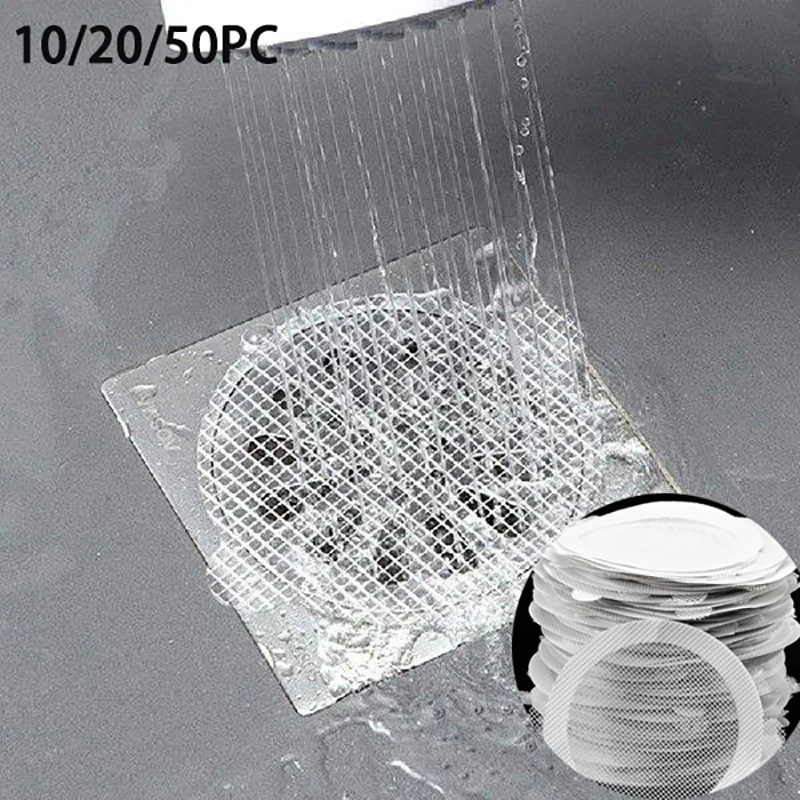 5/30PCS Disposable Floor Drain Sticker Anti-blocking Filter Screen Hair Catcher Drain Stopper Cover Kitchen Bathroom Accessories