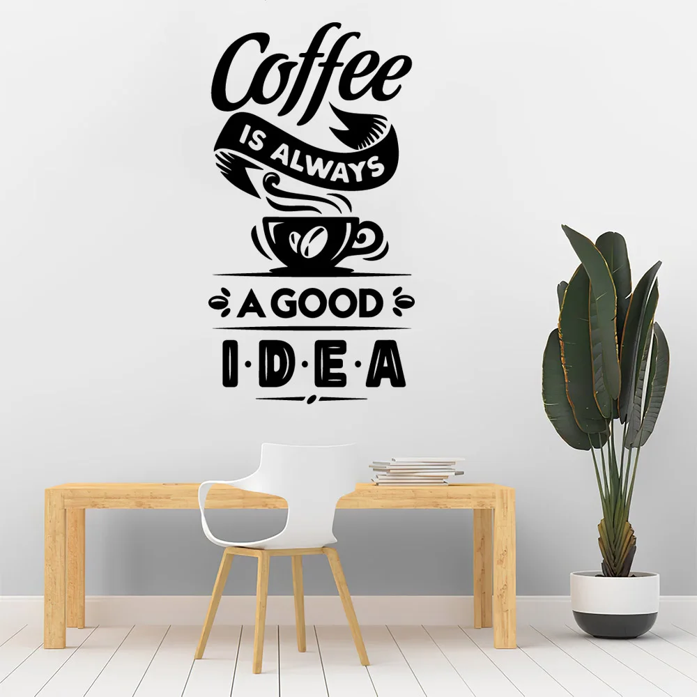 

1 pc nice coffee vinyl wallsticker wallpaper Home Decoration Accessories For Kids Rooms Decoration Wall Decoration Murals