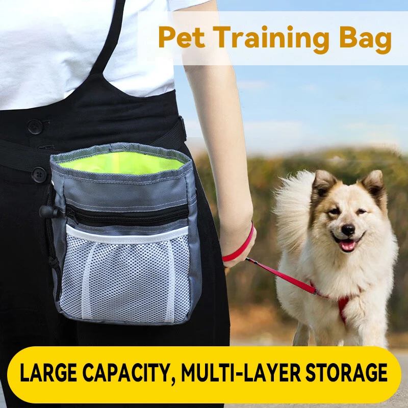 

Dog Training Pouch Snack Carrier Outdoor Feeding Waist Bag Portable Foldable Pet Supplies Treat Holder Walking Adjustable Pack