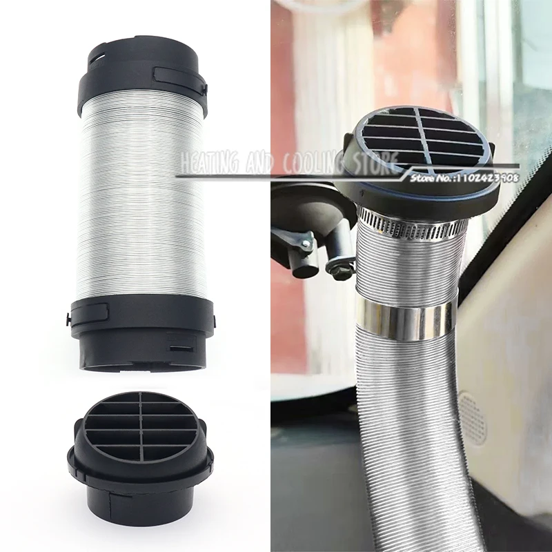 

80mm Car Heater Duct Flexible Easy to Install Heater Air Duct Hose Flexible Vent Duct for Full Heat Distribution