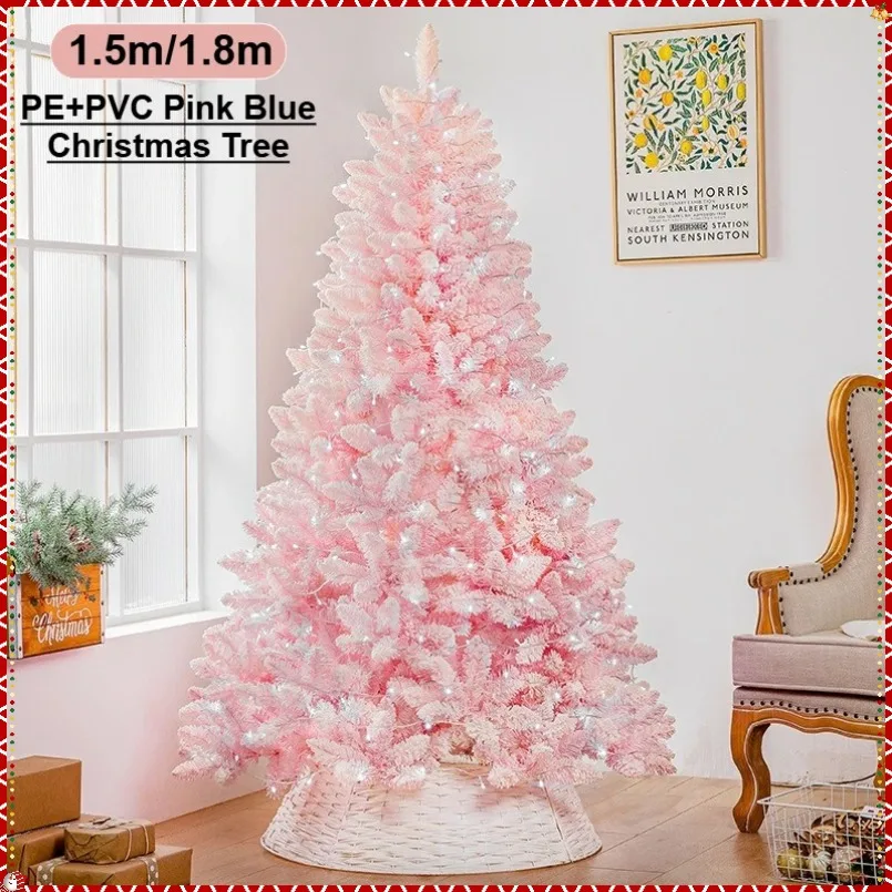 

New Artificial Christmas Tree Large PE+PVC Encrypted Pink Blue Christmas Tree 150cm/180cm Christmas Atmosphere Home Decorations