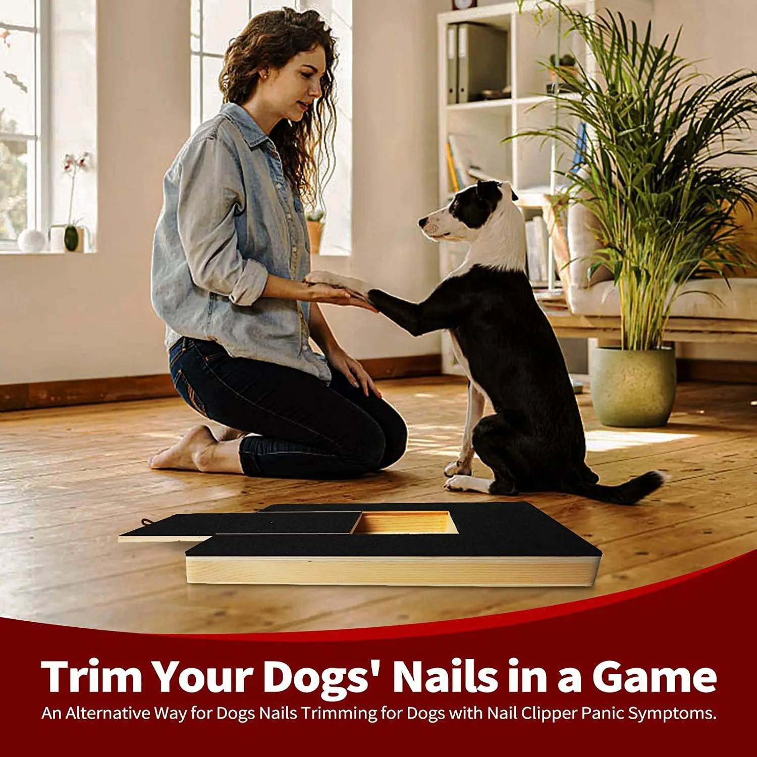 Rascador de uñas para perros: madera con papel de lija afilado - imagen 3