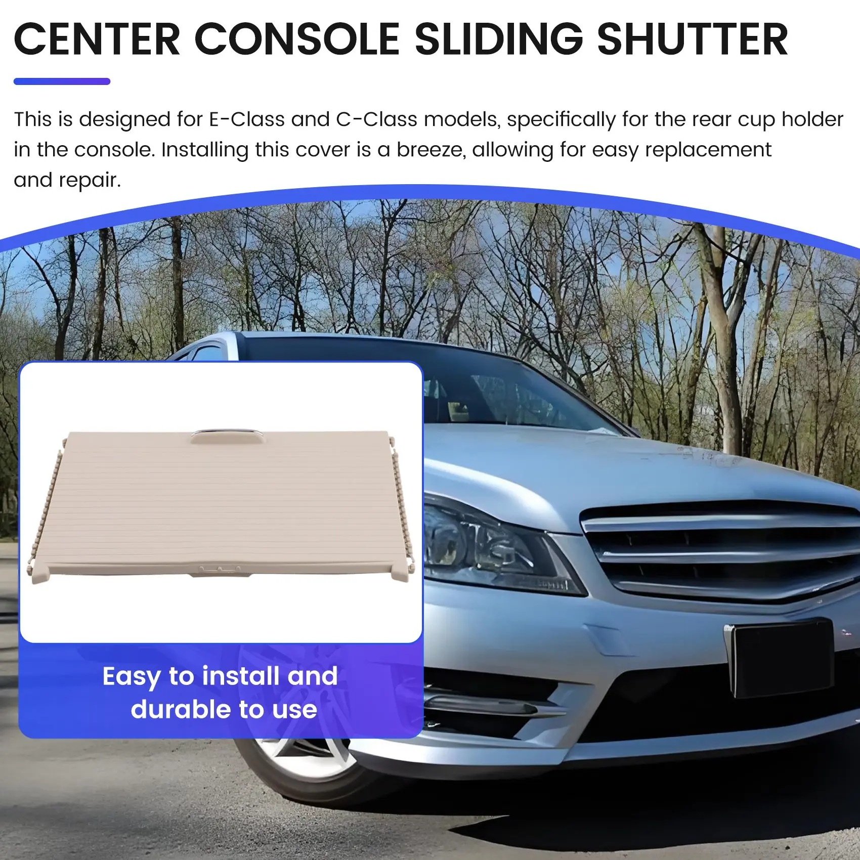 

Beige Car Center Console Cup Holder Shutter For Benz E-Class C-Class W207 W204 2078400127