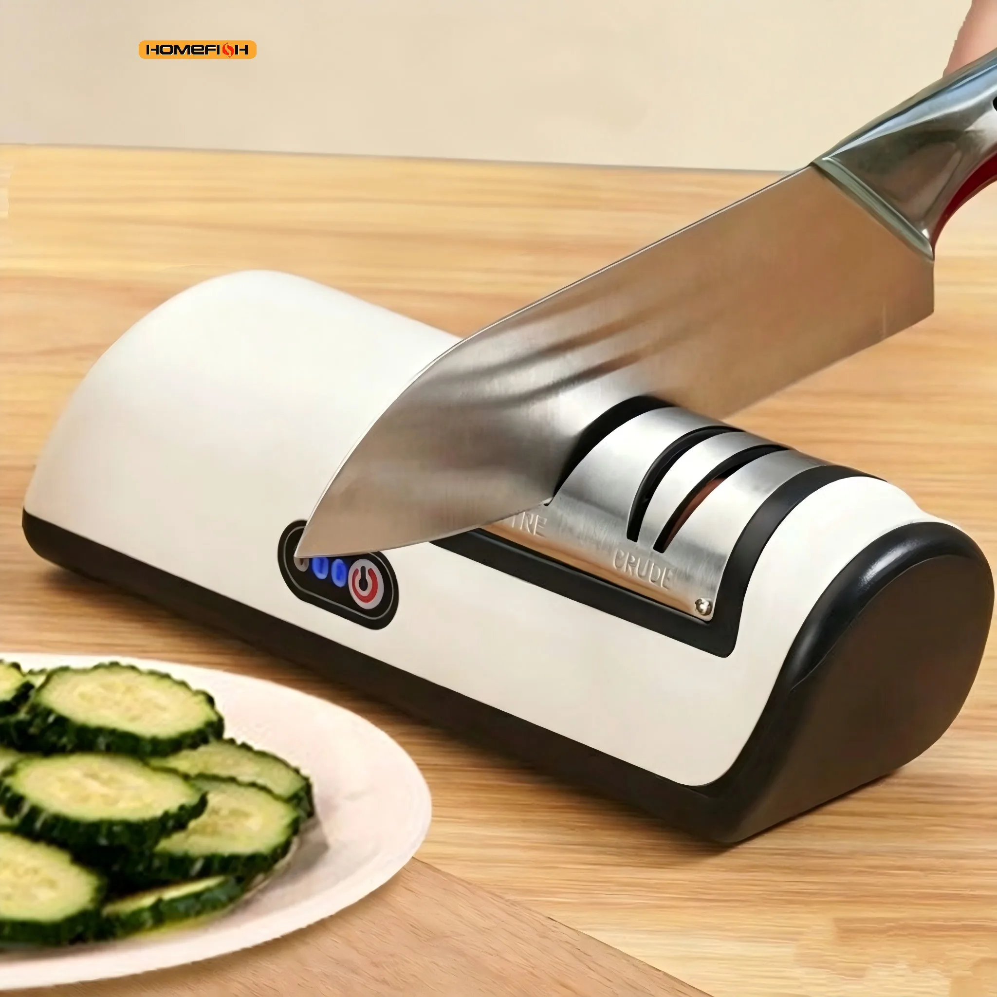 Kitchen Electric Knife Sharpener Multifunctional Automatic Professional 4 Gears Electric Knife Sharpener Kitchen Accessories