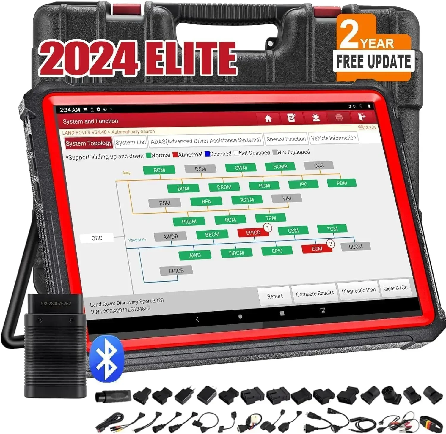 2026/X431 PRO3S+ Bi-directional Auto Scan Tool OBD2 Scanner 2024 New OE Topology Mapping ECU Coding Diagnostic Tool Machine
