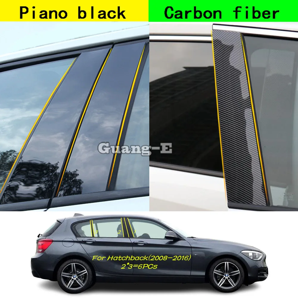 

Для BMW серии 1, хэтчбек 2008 2009 2010-2016, автомобильный ПК, материал, крышка стойки, отделка двери, окно, молдинг, декоративная наклейка